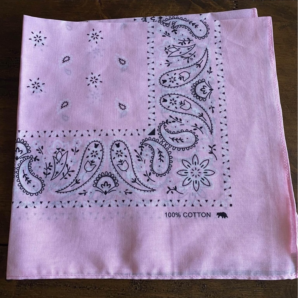 5 Barbie Pink black white bandannas Vamqor 100% Cotton